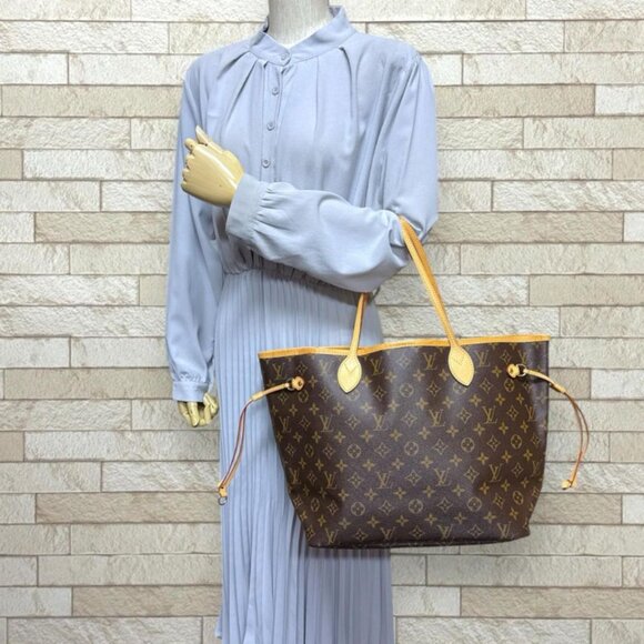 Louis Vuitton Neverfull MM Monogram Tote Canvas Brown Neverfull Mm - Picture 2 of 10